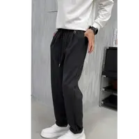 正方体 5150 秋冬抽绳卫裤免烫宽松型保暖微弹休闲长裤