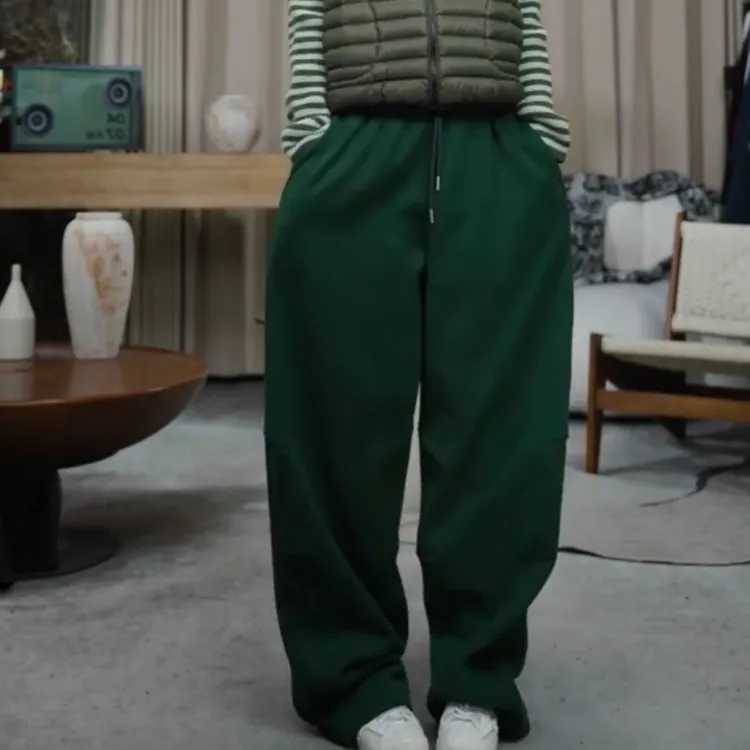 infobyfive2025秋冬新款彩色松紧腰抽绳加绒裤运动裤壹NF0510100
