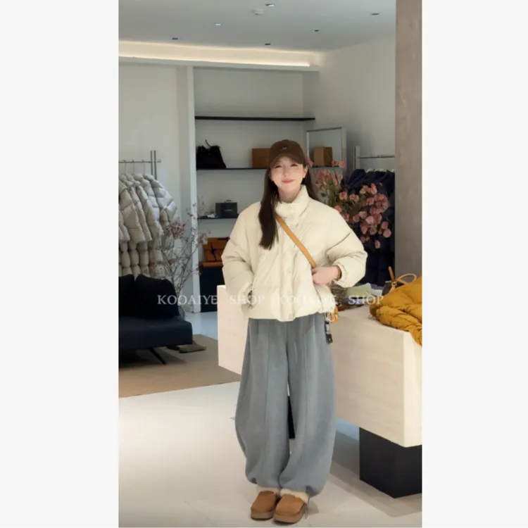 【奶酪起司】冬季新款韩系休闲宽松百搭时尚简约新国标90白鸭绒