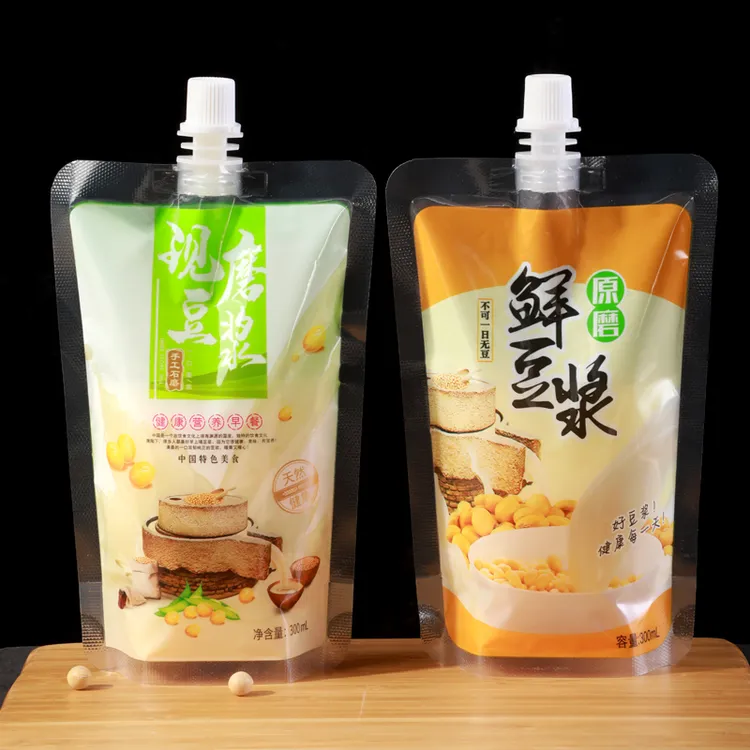 一次性豆浆袋分装袋便携式自立吸嘴袋早餐耐高温饮料打包袋外卖