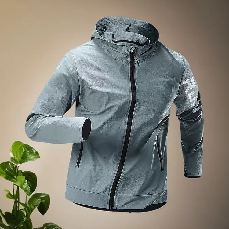 跑步外套男春季风衣防风训练春秋运动服防水防雨速干户外连帽骑行