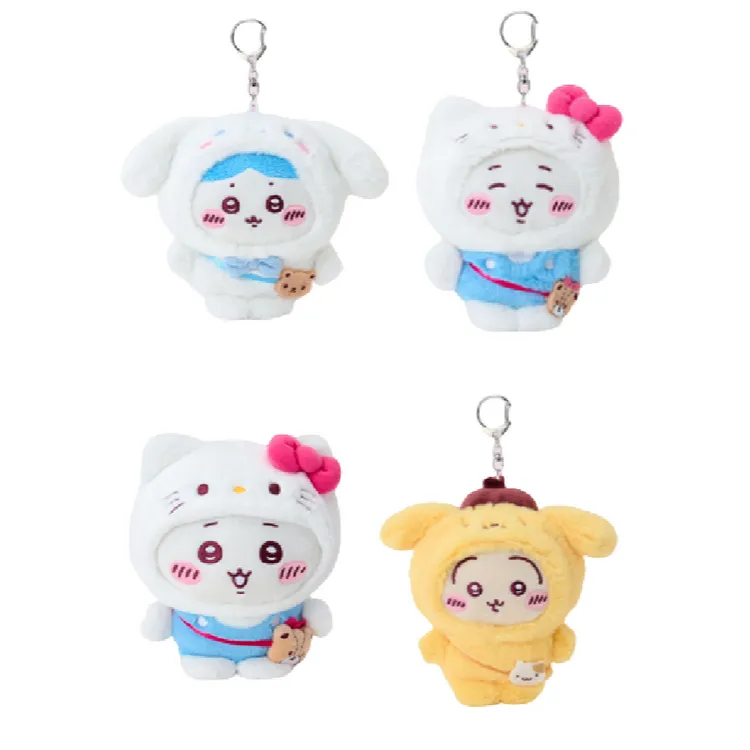 三丽鸥Chiikawa联名系列Hello Kitty玉桂布丁狗挂件公仔植绒挂件
