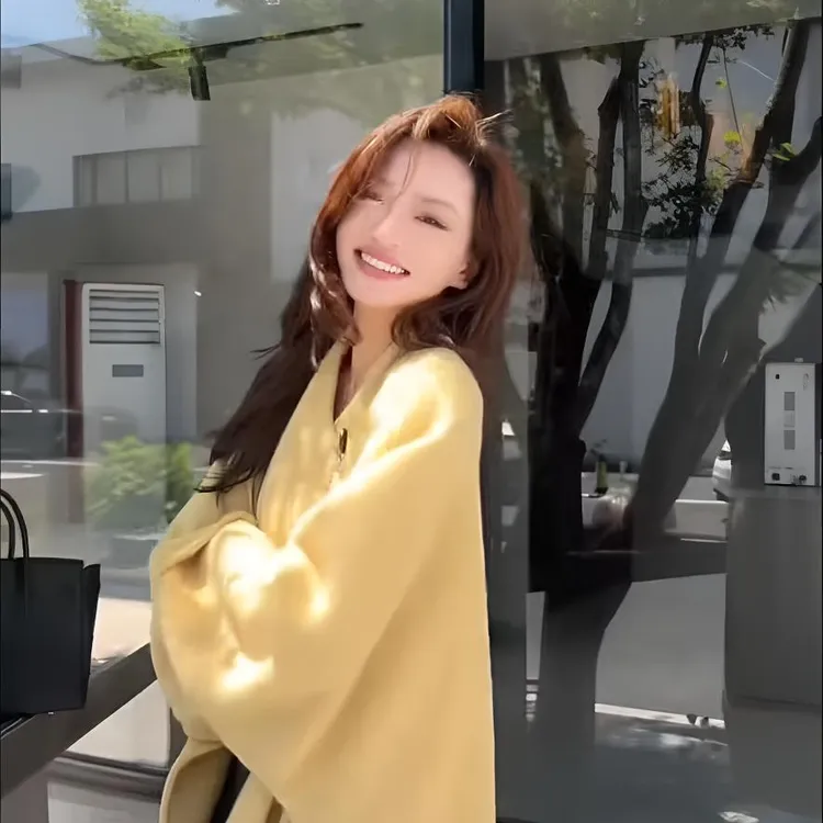 【束语定制】秋冬长款休闲加厚款毛呢外套呢子外套百搭女士翩翩起舞