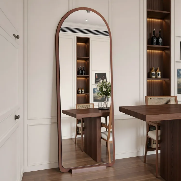 中古风全身镜家用落地镜推荐女生房间穿衣镜客厅入户玄关试衣镜子