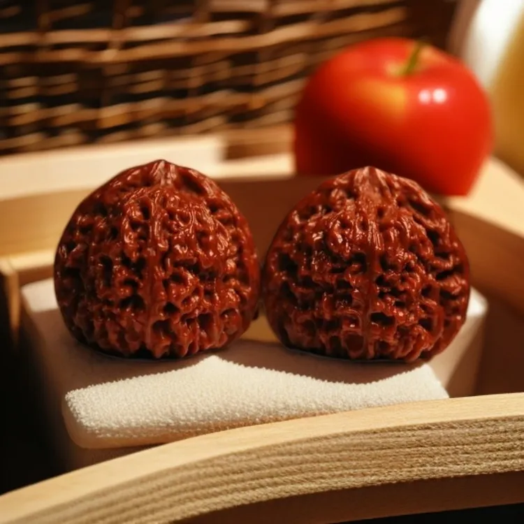 南疆石狮子头文玩核桃全品白茬手把件