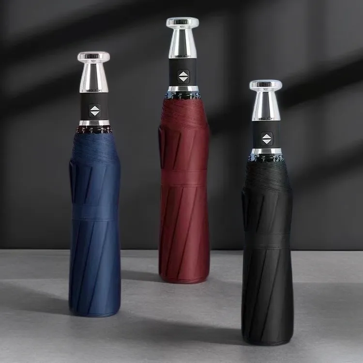 加大加固全自动结实耐用三折自动十骨折叠大号雨伞学生2-3人专用