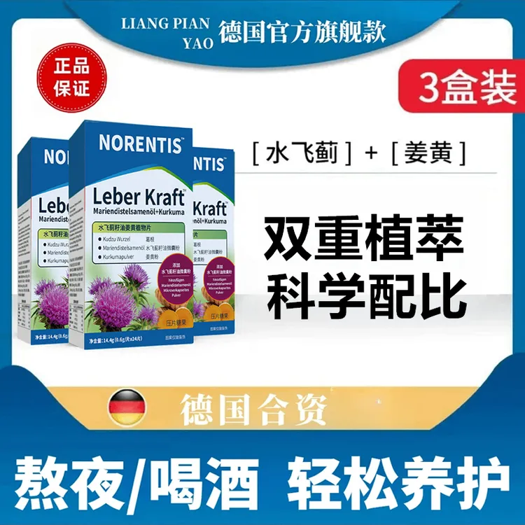 【官方正品】德国水飞蓟姜黄植物片奶蓟草