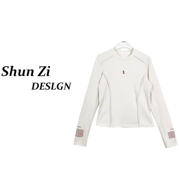 顺子/SZ9986 冬季新款刺绣logo隔断设计舒适保暖加绒加厚打底衫