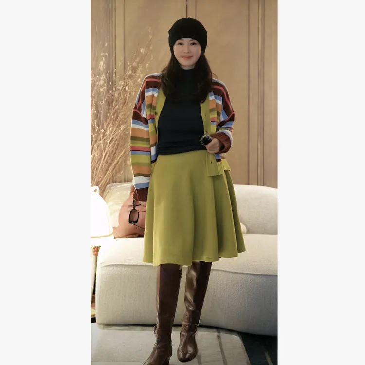 璇之恋·王璇【约会毛织半裙】（叶黄色/单件）·王璇原创设计