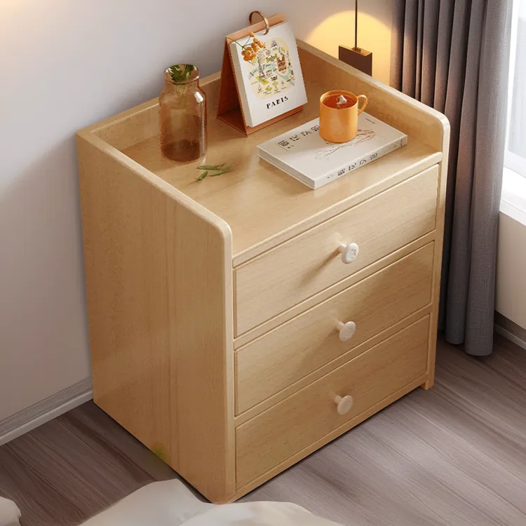 床头柜小型简约现代家用床边置物架收纳柜带锁储物柜卧室出租房用
