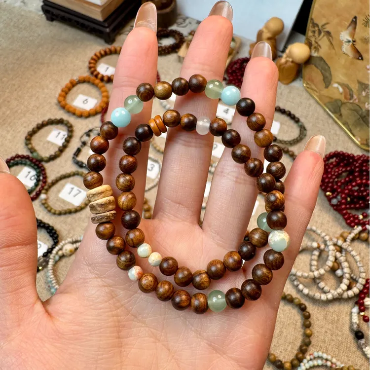 【藏珠阁】黑花梨椰蒂国风DIY设计款手串手链文玩男士女生文玩手串