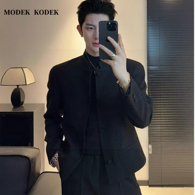 MODEK KODEK秋季新款男小香风修身外套高级感潮牌新中式休闲夹克