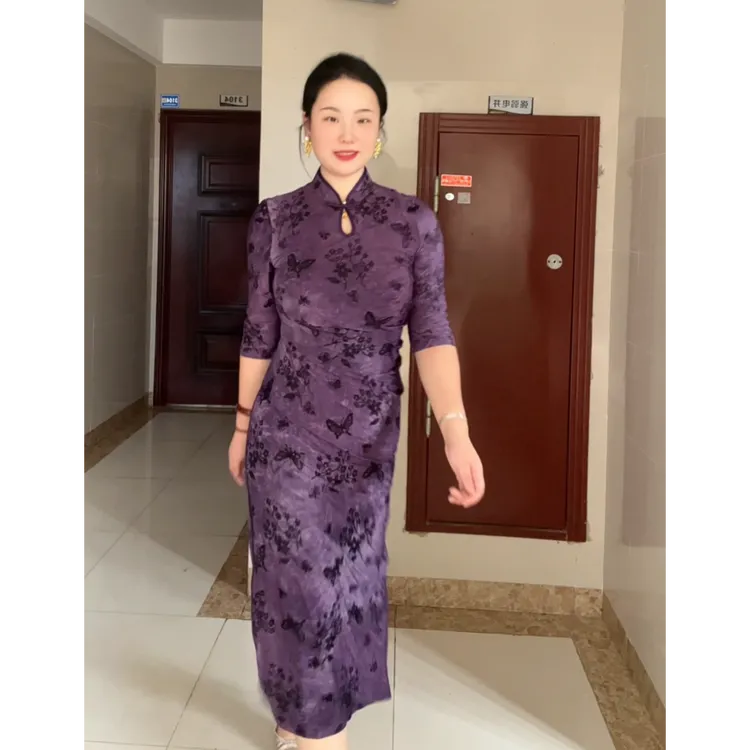 江南春【招蜂引蝶】新中式文艺港风复古高端日常旗袍奢华气质