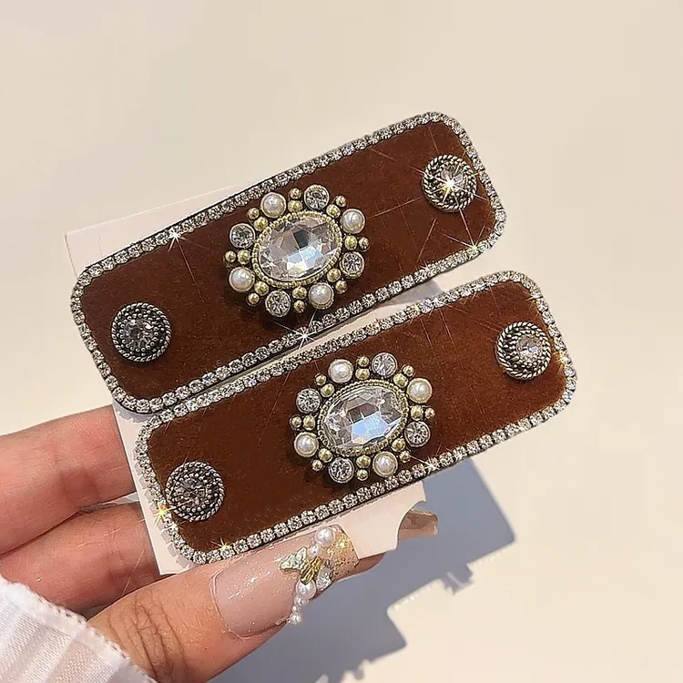 网红新款时尚发夹头饰轻奢气质成人高级黑色夹子