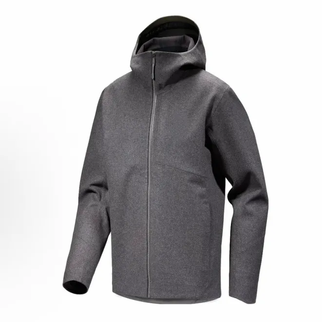 羊毛商务户外男保暖长袖长款连帽冲锋夹克运动休闲夹克三门冲锋衣