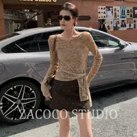 【ZACOCO】慵懒清冷洋气酷飒风高级感知性时髦独特漂亮上衣3325时尚