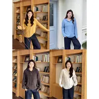 裂渡宣宣【奶油核桃】微胖大码女秋时尚百搭彩点连帽毛织衫ZY507R23