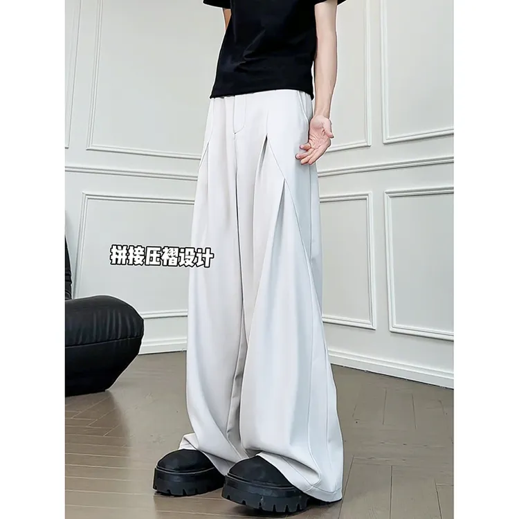 美式高街设计感复古春夏季个性小众百搭运动宽松直筒潮流休闲裤