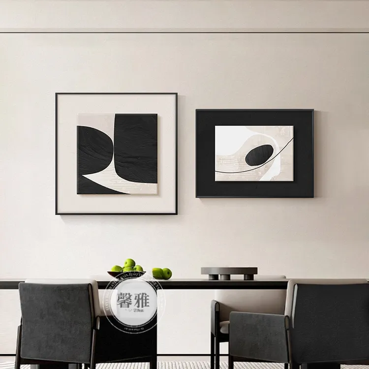 免打孔电表箱装饰画极简抽象遮挡网络电闸配电盒电源两联组合挂画