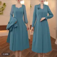 高档风衣打底连衣裙两件套2025秋季新款洋气减龄礼服裙A791110