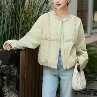 【锦衣服饰】QGWZ 5776（25776）时尚木耳边拼接圆领短外套
