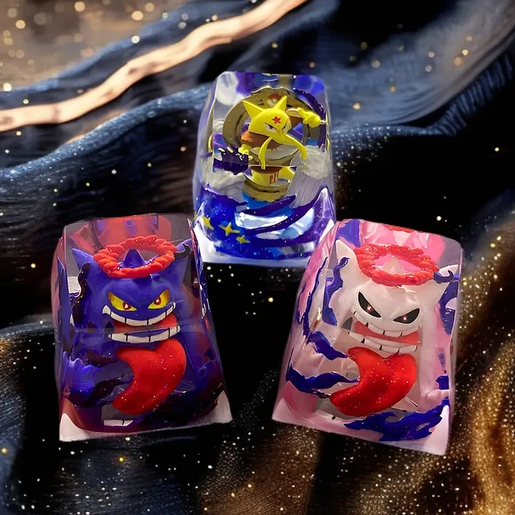 遇键原创宝可梦键帽神奇宝贝宠物小精灵图鉴机械键盘树脂透光键帽