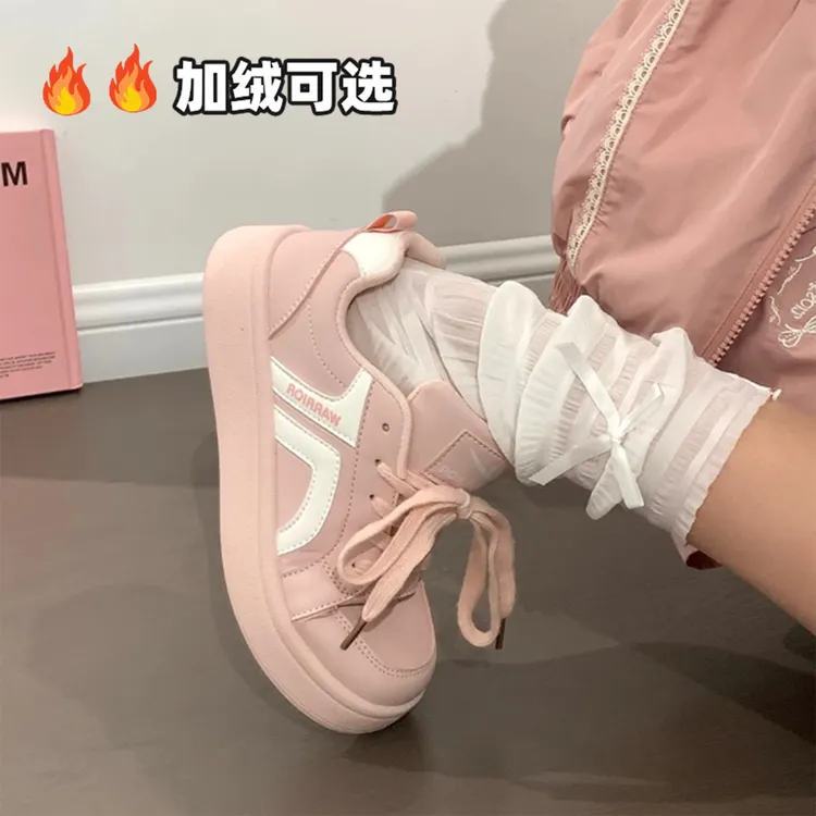 回力爆款小白鞋女2025加绒女鞋学生百搭休闲鞋小众轻便运动板鞋子