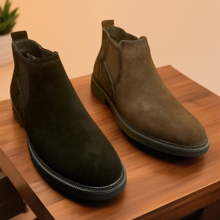 2025年新款男士休闲翻加绒皮鞋