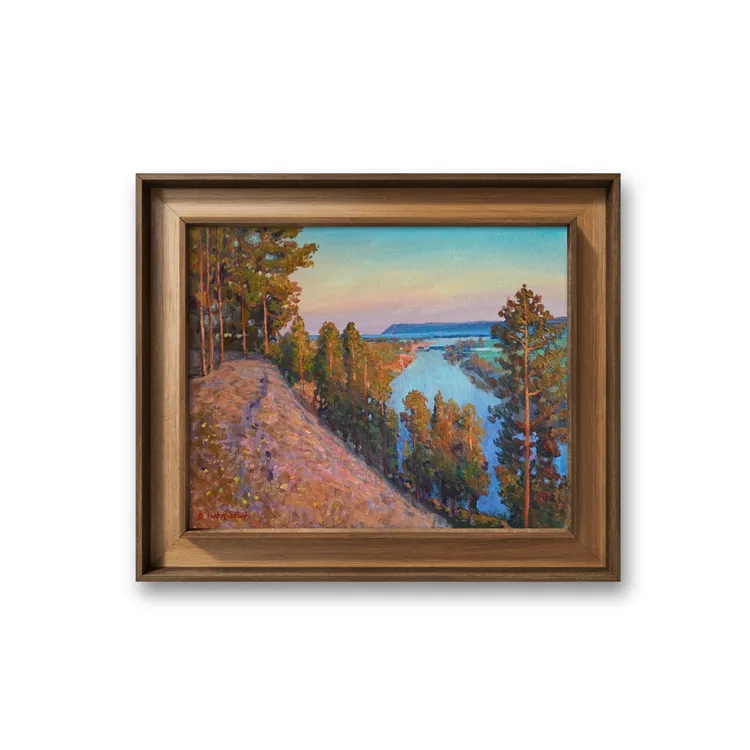 俄罗斯原创手绘油画瓦洛佳《雅库茨克傍晚》40*50cm 2025年客厅卧室