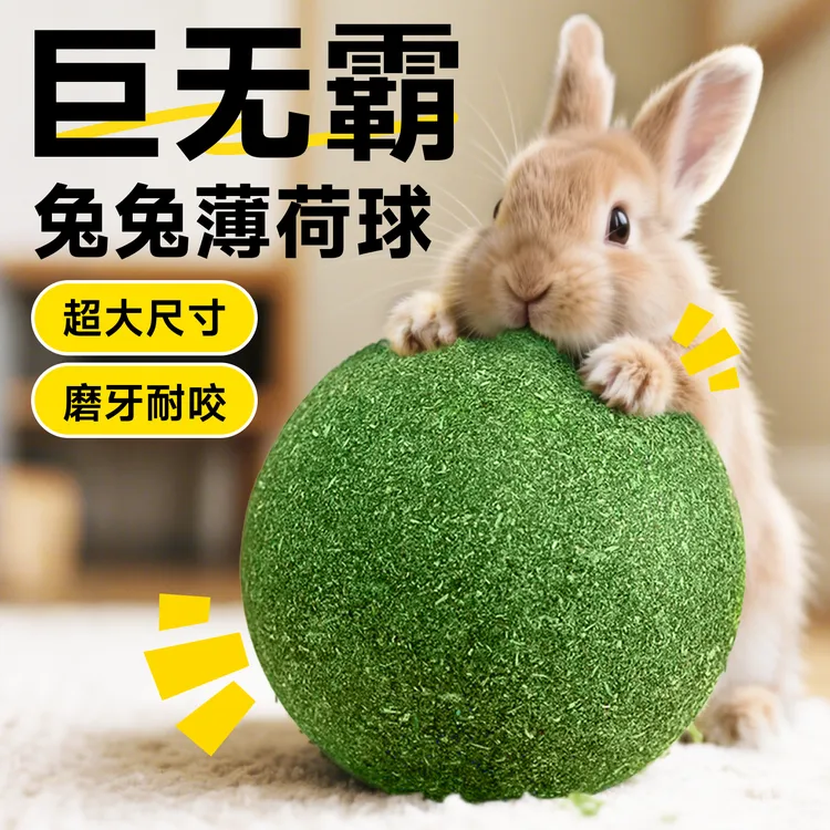 溜达节兔子解闷玩具兔兔磨牙啃咬提摩西草球小兔子龙猫的专用草球