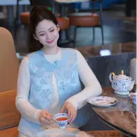 墨染之道 手工漳缎马甲FX0709