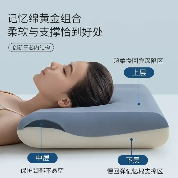星级酒店同款第3代深睡枕PRO记忆棉枕头护颈椎助睡双芯慢回弹枕芯