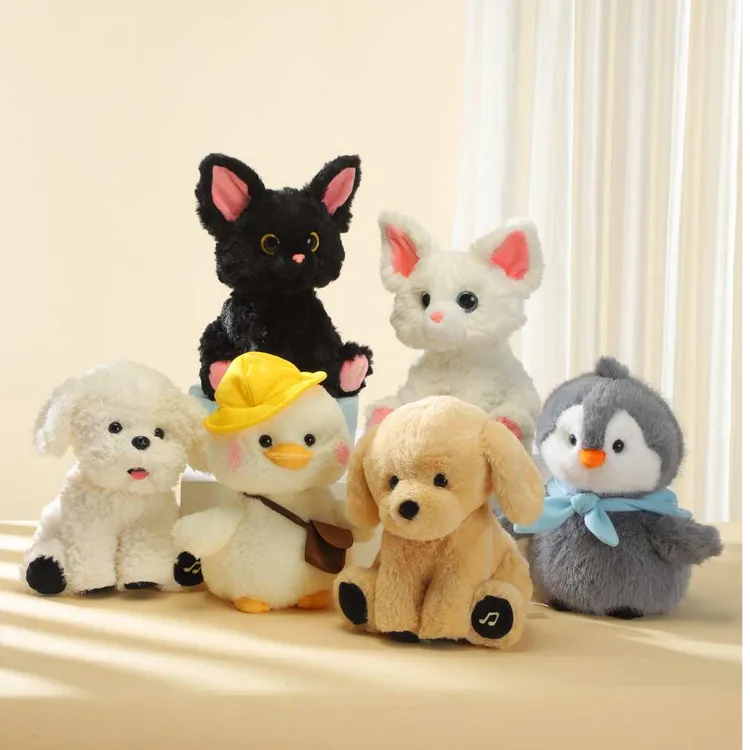 趣巢萌歪歪系列毛绒玩具歪头卖萌唱歌学说话小女孩六一儿童节礼物