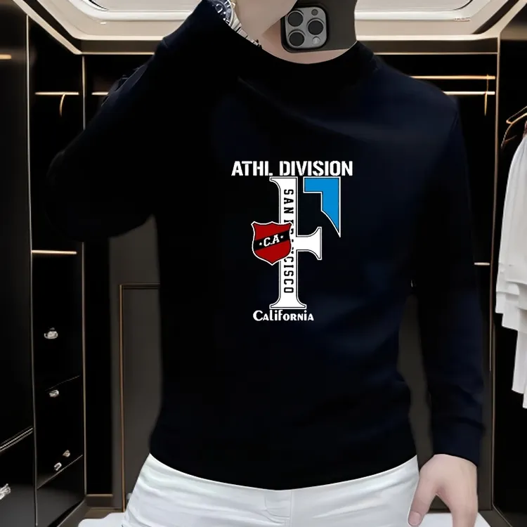 重磅潮牌圆领卫衣男士2025秋冬美式宽松时尚长袖加绒加厚上衣服男