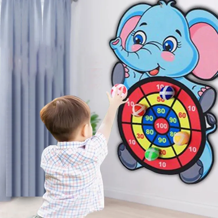 儿童小孩益智飞镖盘粘粘球靶投掷小孩男孩女孩亲子游戏盘户外室内