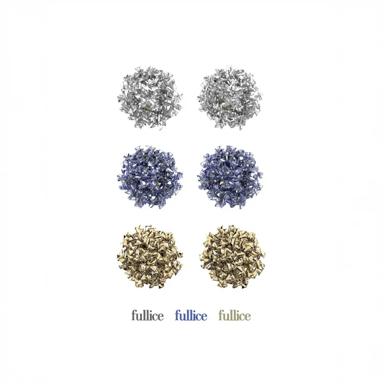 合金耳饰 FULLICESTUDIO银色物语新款原创耳饰雪花秋冬耳钉耳夹