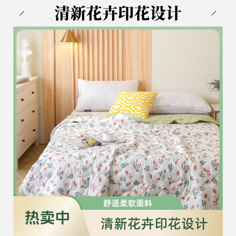 夏被水洗棉空调被芯单人双人薄被子凉爽夏季大学生夏柔软凉被薄款