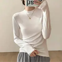 秋冬磨毛小立领打底衫