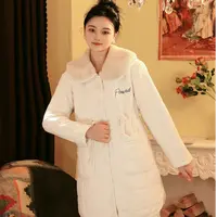 【阳春白雪】冬季女士新款睡衣加绒加厚高工艺家居服套装保暖可外穿