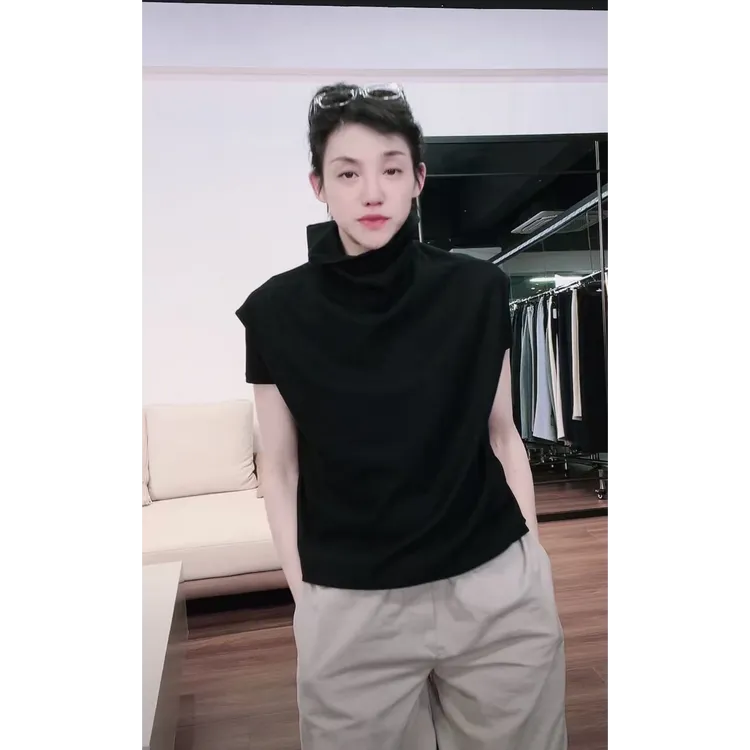 前后两穿 超细定制羊毛 背心  BX0164