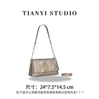 【TY】GQ-20143-香槟色 轻奢小众设计感时尚斜挎韩版女包包