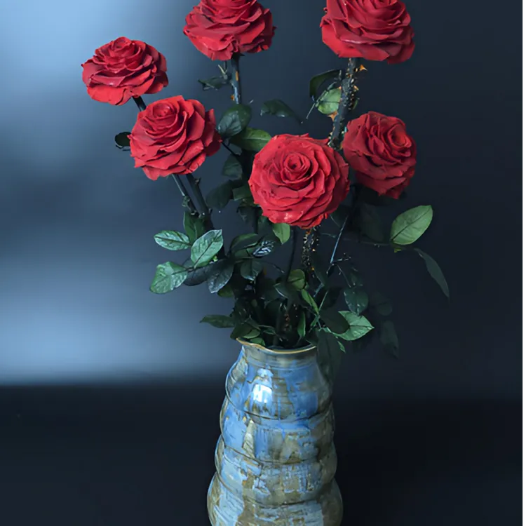 【紫色嫣然】永生花玫瑰花桌面餐桌居家装饰软装搭配插花百搭花束