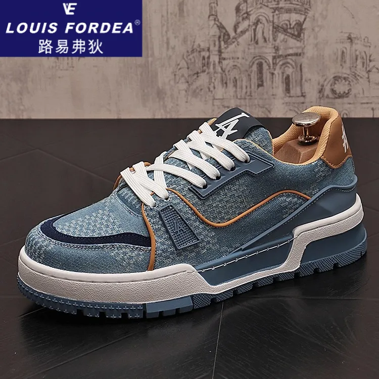 Louis Fordea/路易弗狄男士板鞋品质休闲鞋明星同款网红鞋潮鞋