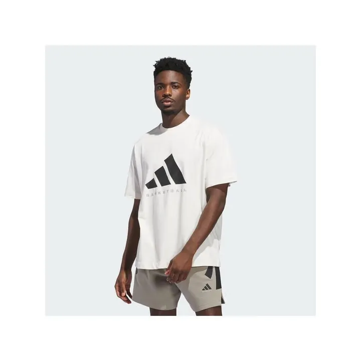 adidas/阿迪达斯新款BASKETBALL 棉质篮球运动短袖圆领T恤JX5574