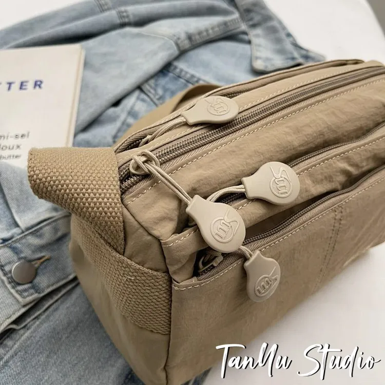 探屿多层女包高品质大容量方包百搭单肩包斜挎包户外休闲运动潮包