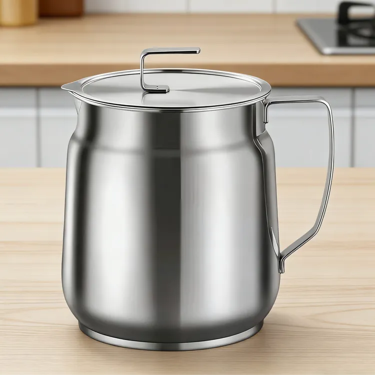 滤油壶厨房家用不锈钢油壸带过滤网油渣沥油储油罐装油瓶不挂油