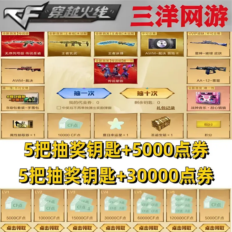 CF穿越火线cf穿越火线光明之翼圣谕降临传说开卡邀请AWM裁决音效