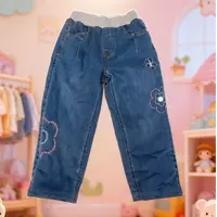 【小飞象】牛仔花朵棉裤