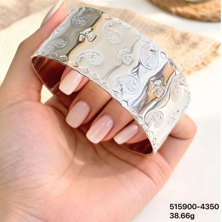 足银仿珍珠手镯 爱民纯银首饰手镯515900