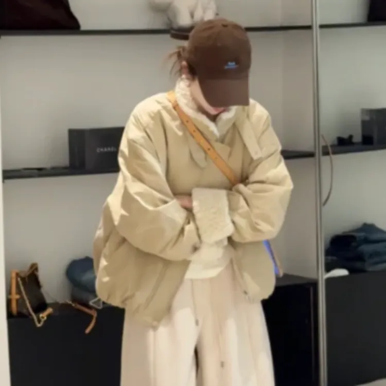 SHALLDOER 百搭时尚外套女潮流时尚2025年冬季复古洋气高级感外套